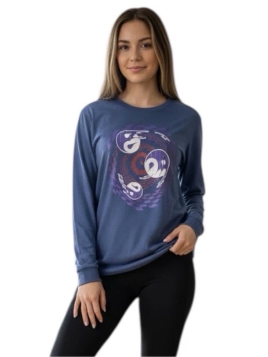 Neff Tops - NEFF T-Shirt Graphic Print Tongue Out Crew Long Sleeve Blue Tee